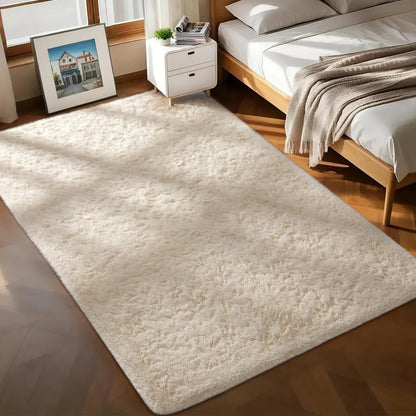 Ophanie Area Rugs 9x12 Living Room, Large Grey Bedroom Carpet, Big Shag Indoor Thick Soft Nursery Rug, Gray Fluffy Carpets for Boy and Girls Room Dorm Home Decor Aesthetic