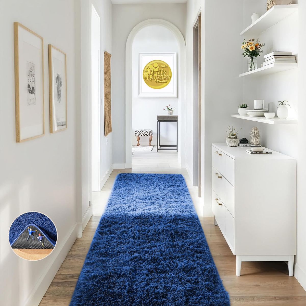 Ophanie Area Rugs 9x12 Living Room, Large Grey Bedroom Carpet, Big Shag Indoor Thick Soft Nursery Rug, Gray Fluffy Carpets for Boy and Girls Room Dorm Home Decor Aesthetic