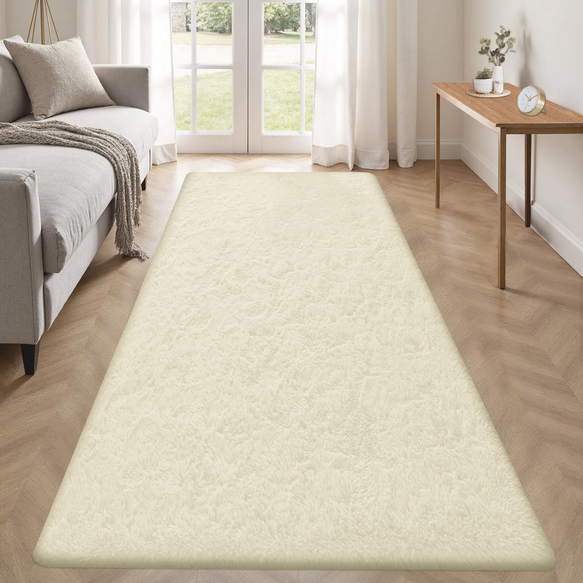 8x10 Area Rugs for Living Room: Fluffy Shag Soft Washable Rug Large Fuzzy Plush Indoor Carpet for Bedroom Nursery Playroom Kids Girls Boys Room (Black, 8'x10')