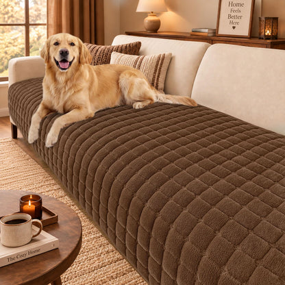 Smiry Velvet Couch Cover for Dogs, Non Slip Soft Sofa Protector for Pets