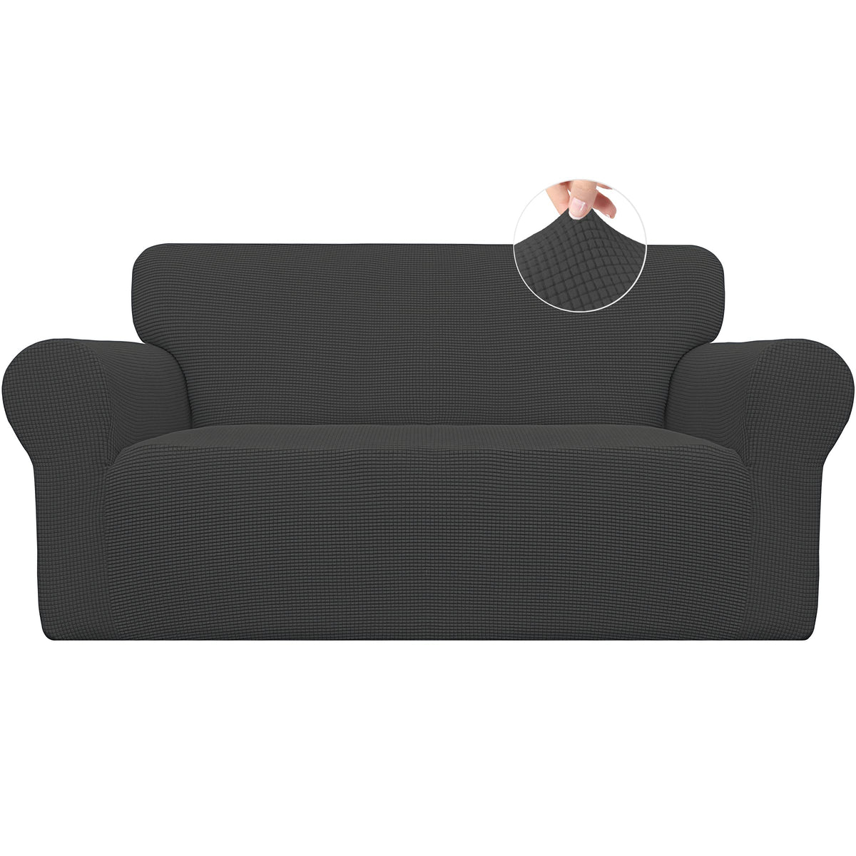 Easy-Going Stretch Couch Covers for Sofa Washable Large Dark Gray