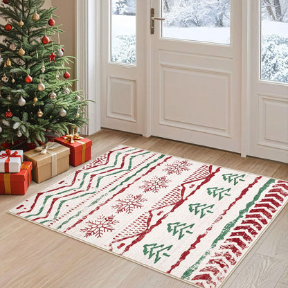 Nakagishi Boho 5x7 Area Rug Living Room Rugs Machine Washable Beige/Brown
