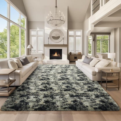 Ophanie Area Rugs for Living Room Bedroom, Washable Non-Slip Fluffy Soft Grey Shag Carpet, Indoor Floor Gray 4x6 Fuzzy Shaggy Living Room Plush Rug for Kids Home Dorm Decor Aesthetic
