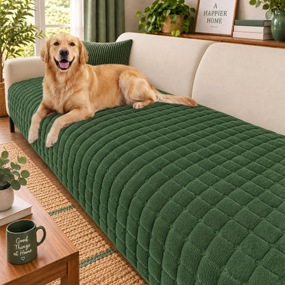 Smiry Velvet Couch Cover for Dogs, Non Slip Soft Sofa Protector for Pets