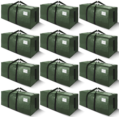 SWEET DOLPHIN 8 Pack 200LB Heavy-Duty Moving Bags with Wrap-Around Handles, Extra Large Storage Totes for Space Saving, Clothes Storage Bags, College Dorm Essentials, Blue, 24 Gal