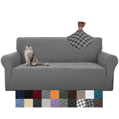 YEMYHOM Couch Cover Latest Jacquard Design High Stretch Sofa Covers for 3 Cushion Couch, Pet Dog Cat Proof Slipcover Non Slip Magic Elastic Furniture Protector (Sofa, Light Gray)