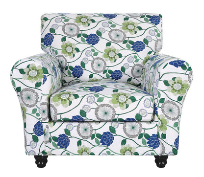 SearchI Stretch Sofa Cover Printed Couch Cover, Floral Pattern 4 Pieces Sofa Slipcover with 3 Separate Cushion Cover, Washable Furniture Protector for Living Room(Sofa, Yellow+Flower)
