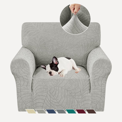 YEMYHOM Couch Cover Latest Jacquard Design High Stretch Sofa Covers for 3 Cushion Couch, Pet Dog Cat Proof Slipcover Non Slip Magic Elastic Furniture Protector (Sofa, Light Gray)