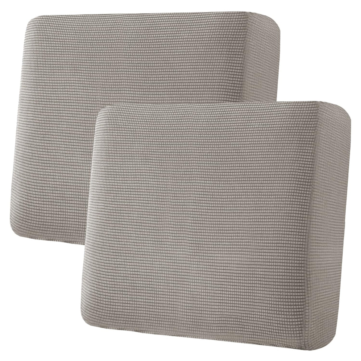 H.VERSAILTEX Super Stretch Individual Seat Cushion Covers - Sofa & Couch Cushion Slipcover Sets - Thick Jacquard Textured Twill Fabric (3 Piece, Island Fossi)