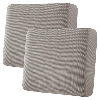 H.VERSAILTEX Super Stretch Individual Seat Cushion Covers Sofa Covers Couch Cushion Cover Slipcover Sets Thick Jacquard Textured Twill Fabric (3 Piece Sofa Cushion Covers, Grey)