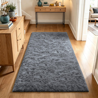 Beige 8x10 Area Rugs for Living Room, Fluffy Shag Rug Large Bedroom Carpet