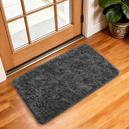 Ophanie Area Rugs 9x12 Living Room, Large Grey Bedroom Carpet, Big Shag Indoor Thick Soft Nursery Rug, Gray Fluffy Carpets for Boy and Girls Room Dorm Home Decor Aesthetic