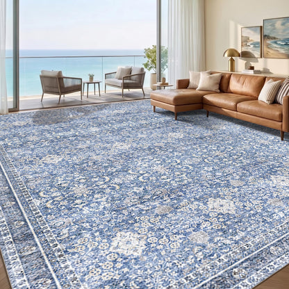 Sasttie 8x10 Area Rugs, Ultra-Soft Washable Rug for Living Room, Beige