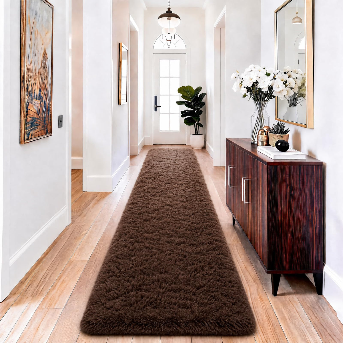 Ophanie Area Rugs 9x12 Living Room, Large Grey Bedroom Carpet, Big Shag Indoor Thick Soft Nursery Rug, Gray Fluffy Carpets for Boy and Girls Room Dorm Home Decor Aesthetic