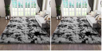 Ophanie Area Rugs for Living Room Bedroom, Washable Non-Slip Fluffy Soft Grey Shag Carpet, Indoor Floor Gray 4x6 Fuzzy Shaggy Living Room Plush Rug for Kids Home Dorm Decor Aesthetic