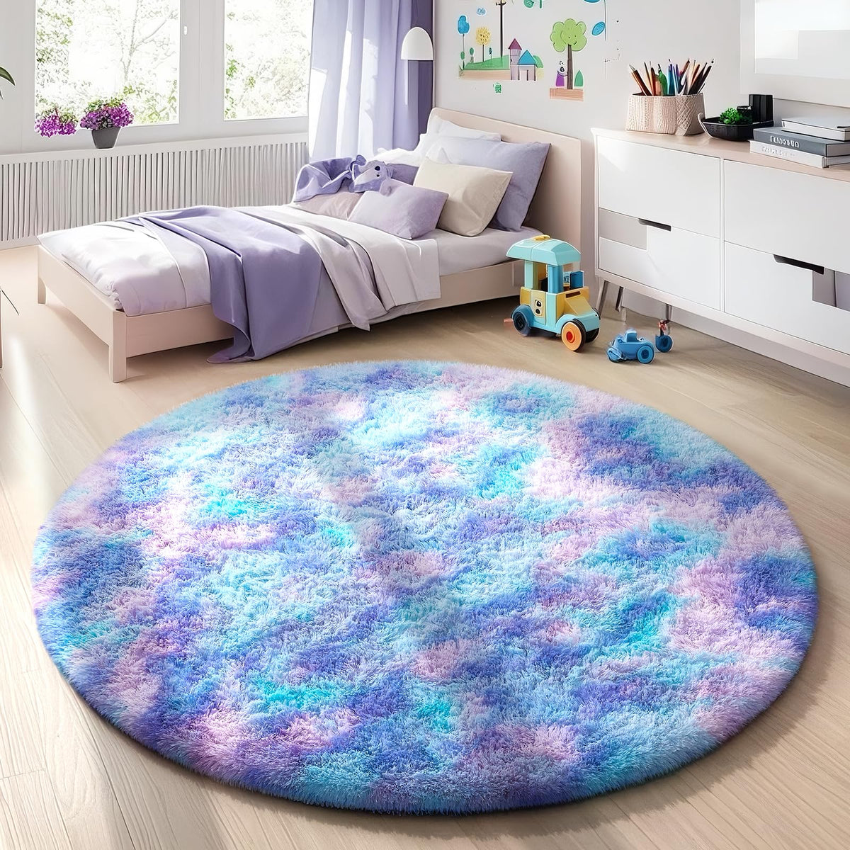 Ophanie Area Rugs 9x12 Living Room, Large Grey Bedroom Carpet, Big Shag Indoor Thick Soft Nursery Rug, Gray Fluffy Carpets for Boy and Girls Room Dorm Home Decor Aesthetic