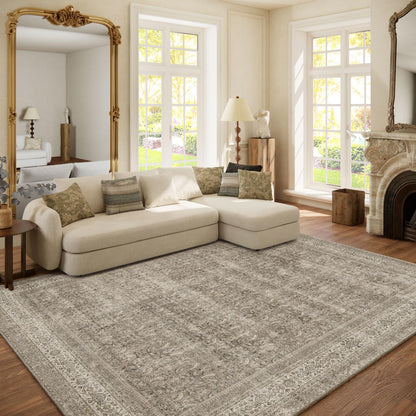 Area Rugs 9x12 Living Room: Washable Bedroom Rug Non Slip Large Boho Carpet