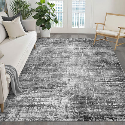 LOONGRUG 8x10 Area Rugs Washable Neutral Modern Rug for Living Room Brown