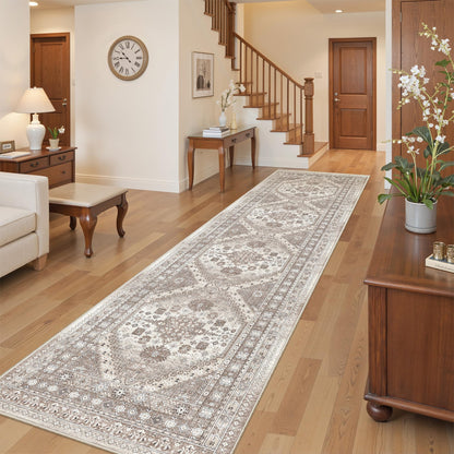 befbee 8x10 Area Rugs for Living Room, Washable Vintage Non Slip Rug