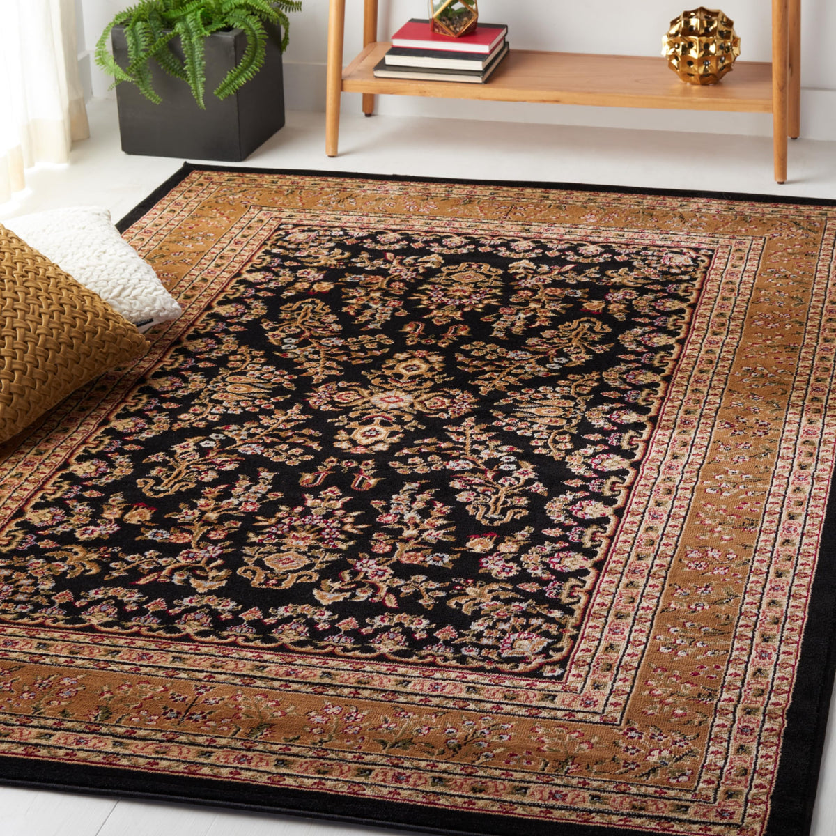 SAFAVIEH Lyndhurst Area Rug 9'x12', Traditional Red & Black LNH331B