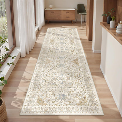 befbee 8x10 Area Rugs for Living Room, Washable Vintage Non Slip Rug