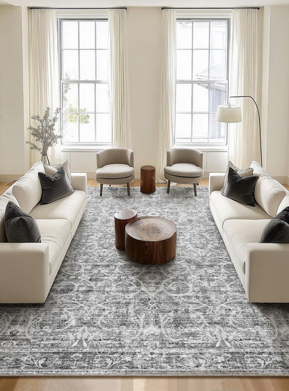 Machine Washable Rugs for Living Room: 8x10 Area Rugs for Bedroom