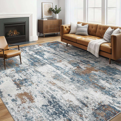 LOONGRUG 6x9 Area Rugs Washable Neutral Modern Abstract Living Room Rug