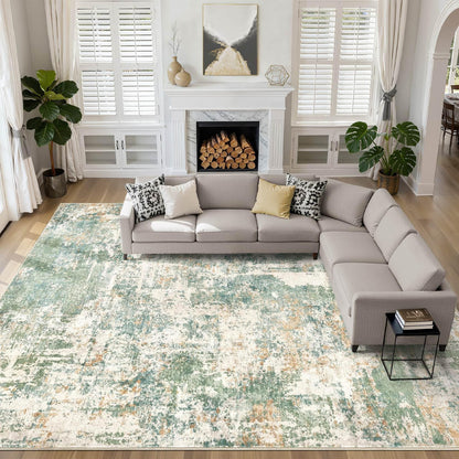 LOONGRUG 6x9 Area Rugs Washable Neutral Modern Abstract Living Room Rug