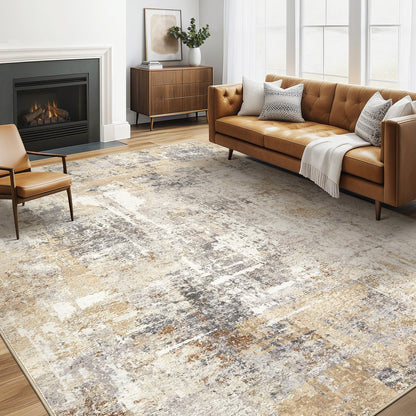 LOONGRUG 6x9 Area Rugs Washable Neutral Modern Abstract Living Room Rug