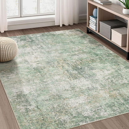 DMOYEST Area Rug Living Room Rugs 9x12 Washable Abstract Grey Carpet