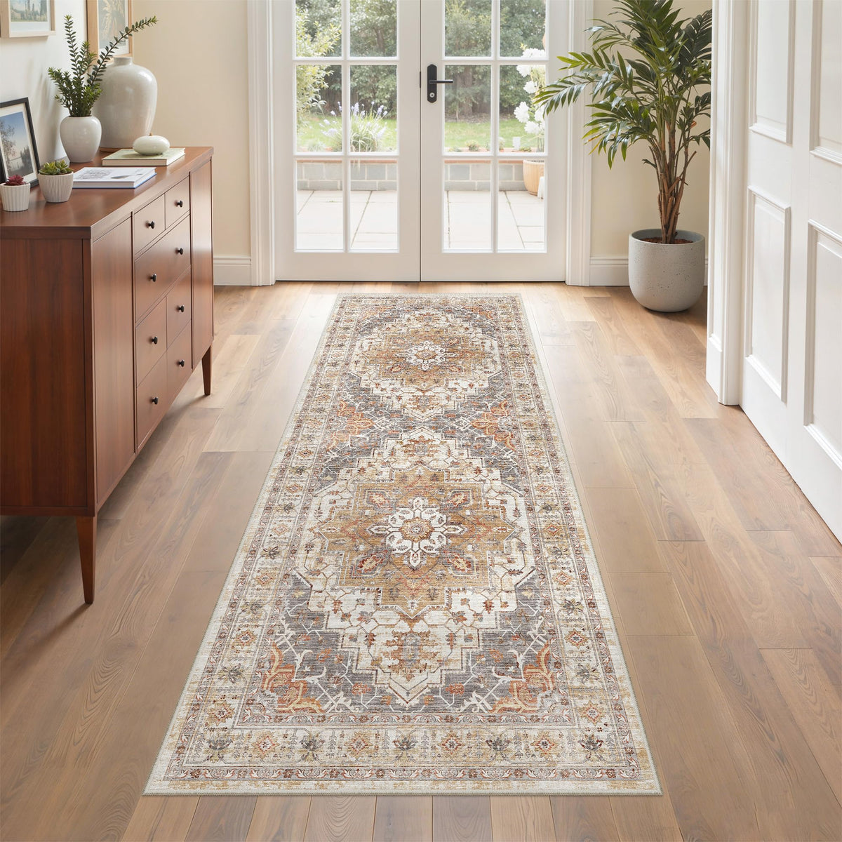befbee 8x10 Area Rugs for Living Room, Washable Vintage Non Slip Rug