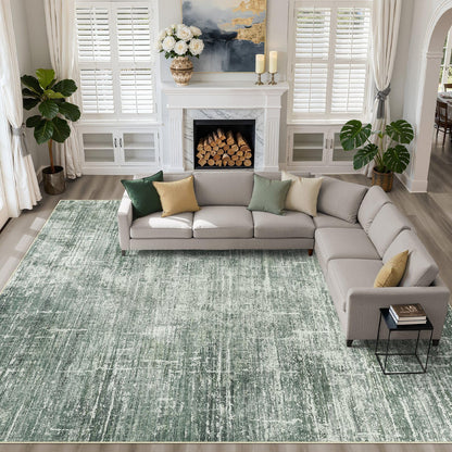 LOONGRUG 8x10 Area Rugs Washable Neutral Modern Rug for Living Room Brown