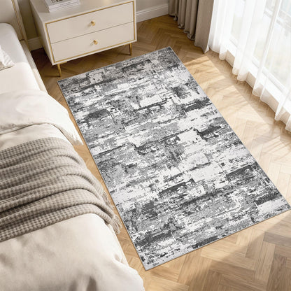 8x10 Area Rugs Living Room Abstract Washable Rug, Gold Brown
