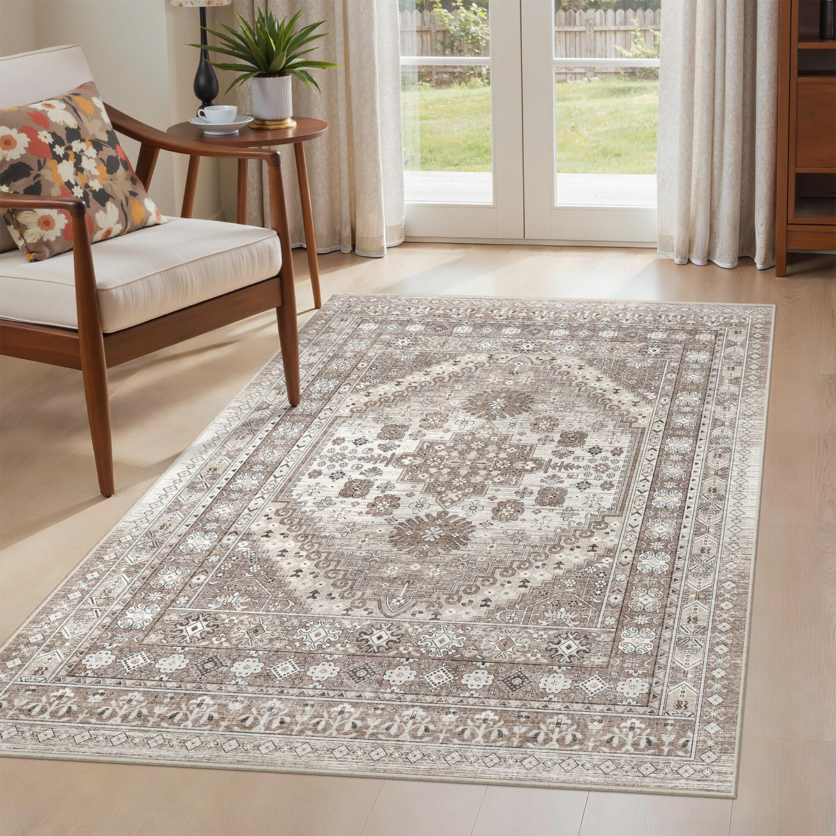 befbee 8x10 Area Rugs for Living Room, Washable Vintage Non Slip Rug
