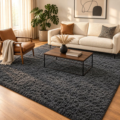 Ophanie Area Rugs for Living Room Bedroom, Washable Non-Slip Fluffy Soft Grey Shag Carpet, Indoor Floor Gray 4x6 Fuzzy Shaggy Living Room Plush Rug for Kids Home Dorm Decor Aesthetic