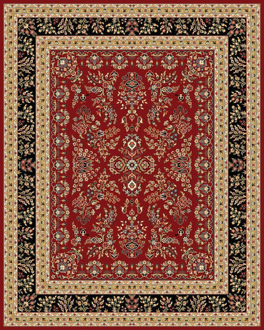 SAFAVIEH Lyndhurst Area Rug 9'x12', Traditional Red & Black LNH331B