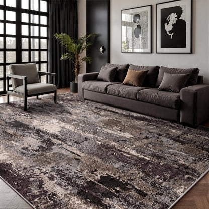8x10 Area Rugs, Abstract Morden Soft Washable Rug, Non-Slip Low Pile Rugs for Living Room, Bedroom, Dining Room, Home, Office(Ocean Blue)