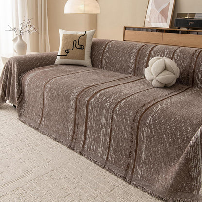 MEETSKY Couch Cover Sofa Covers Couch Covers for 3 Cushion Couch Sofa Pet Friendly, L Shaped Sectional Sofa Covers Washable Simply Put Sofa Throw Cover for Dogs, 91" x 134", Beige