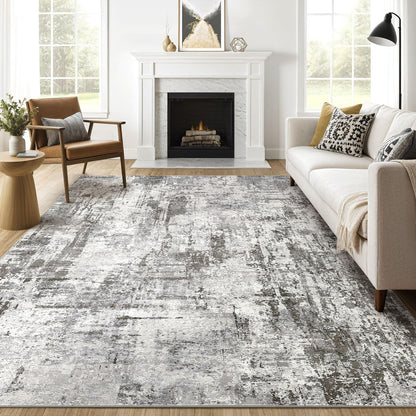 LOONGRUG 6x9 Area Rugs Washable Neutral Modern Abstract Living Room Rug