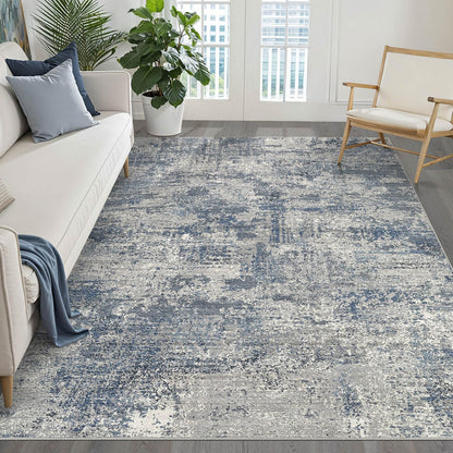 LOONGRUG 8x10 Area Rugs Washable Neutral Modern Rug for Living Room Brown
