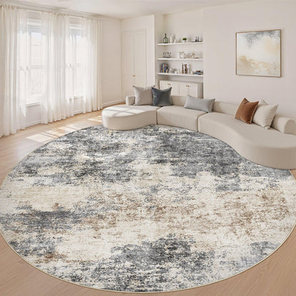LOONGRUG 6x9 Area Rugs Washable Neutral Modern Abstract Living Room Rug