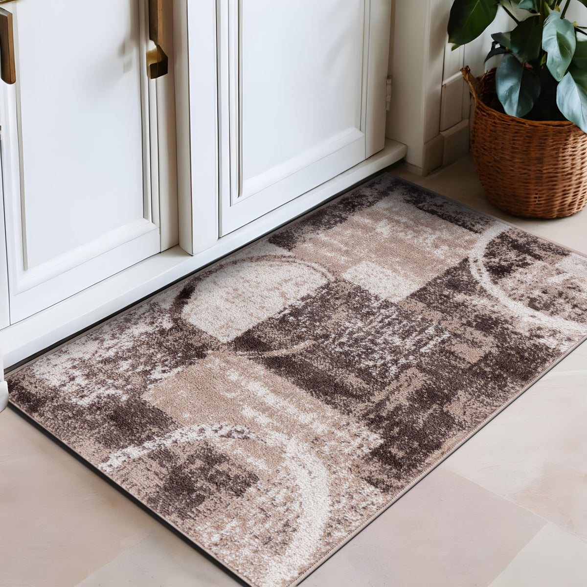 Rugshop Circle Design Contemporary Durable Area Rug Gray 7'10" x 10'2"