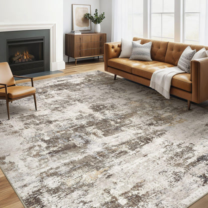 LOONGRUG 6x9 Area Rugs Washable Neutral Modern Abstract Living Room Rug