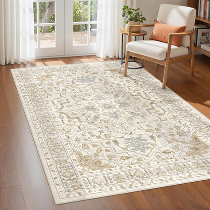 befbee 8x10 Area Rugs for Living Room, Washable Vintage Non Slip Rug