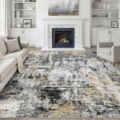 LOONGRUG 6x9 Area Rugs Washable Neutral Modern Abstract Living Room Rug