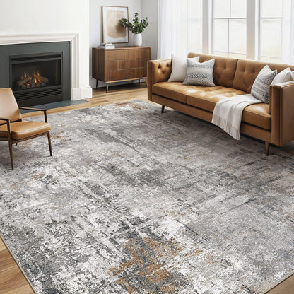 LOONGRUG 6x9 Area Rugs Washable Neutral Modern Abstract Living Room Rug