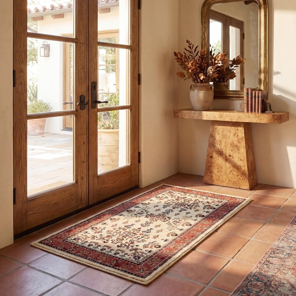 SAFAVIEH Lyndhurst Area Rug 9'x12', Traditional Red & Black LNH331B