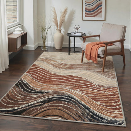 BEIMO 5X7 Area Rug for Living Room, Modern Abstract Washable Soft Non Slip