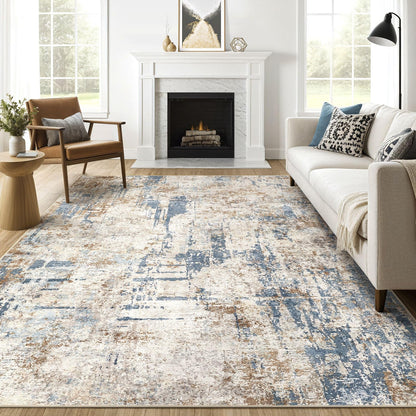 LOONGRUG 6x9 Area Rugs Washable Neutral Modern Abstract Living Room Rug
