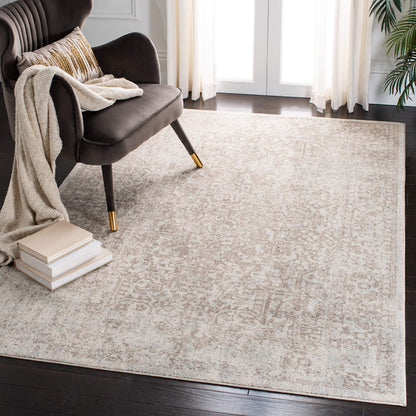 SAFAVIEH Evoke Area Rug 8x10 Large, Ivory & Taupe EVK256E